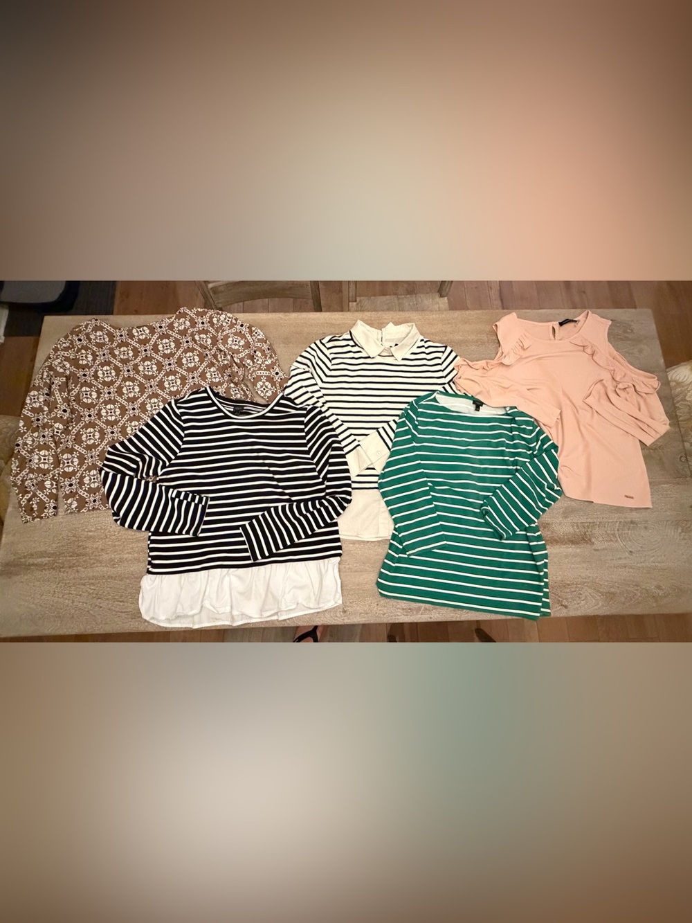 Women’s Large Dress Shirt Lot – 5 Long Sleeve Tops – Ann Taylor Factory & Ivanka